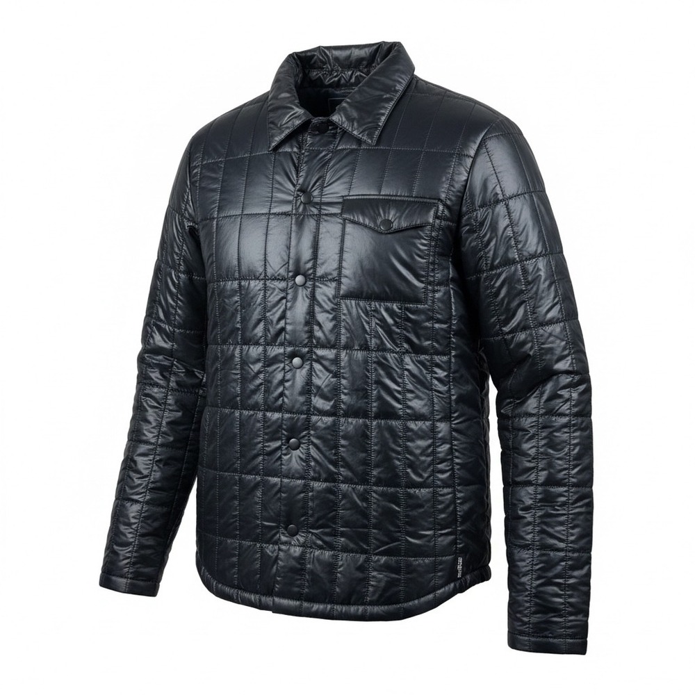 Cotopaxi Kusa Shirt Jacket Mens Small Black Llama Insulated Quilted Shacket